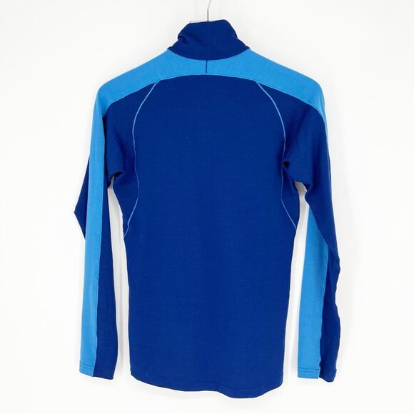 Patagonia 1/2 Zip Performance Base Layer Wool Blend Pullover XS Blue - Picture 2 of 6